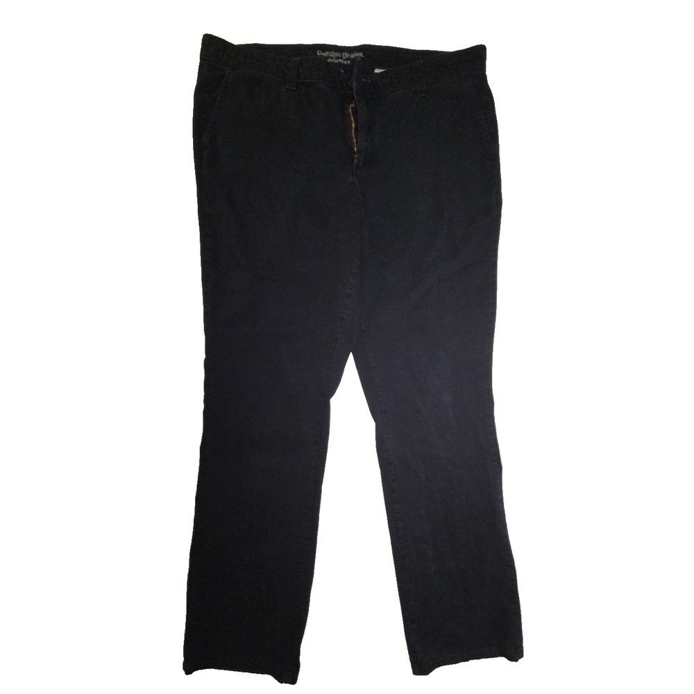 Genuine Dickies Women's Slim Fit Straight Pant Black Stretch‎ Size 36